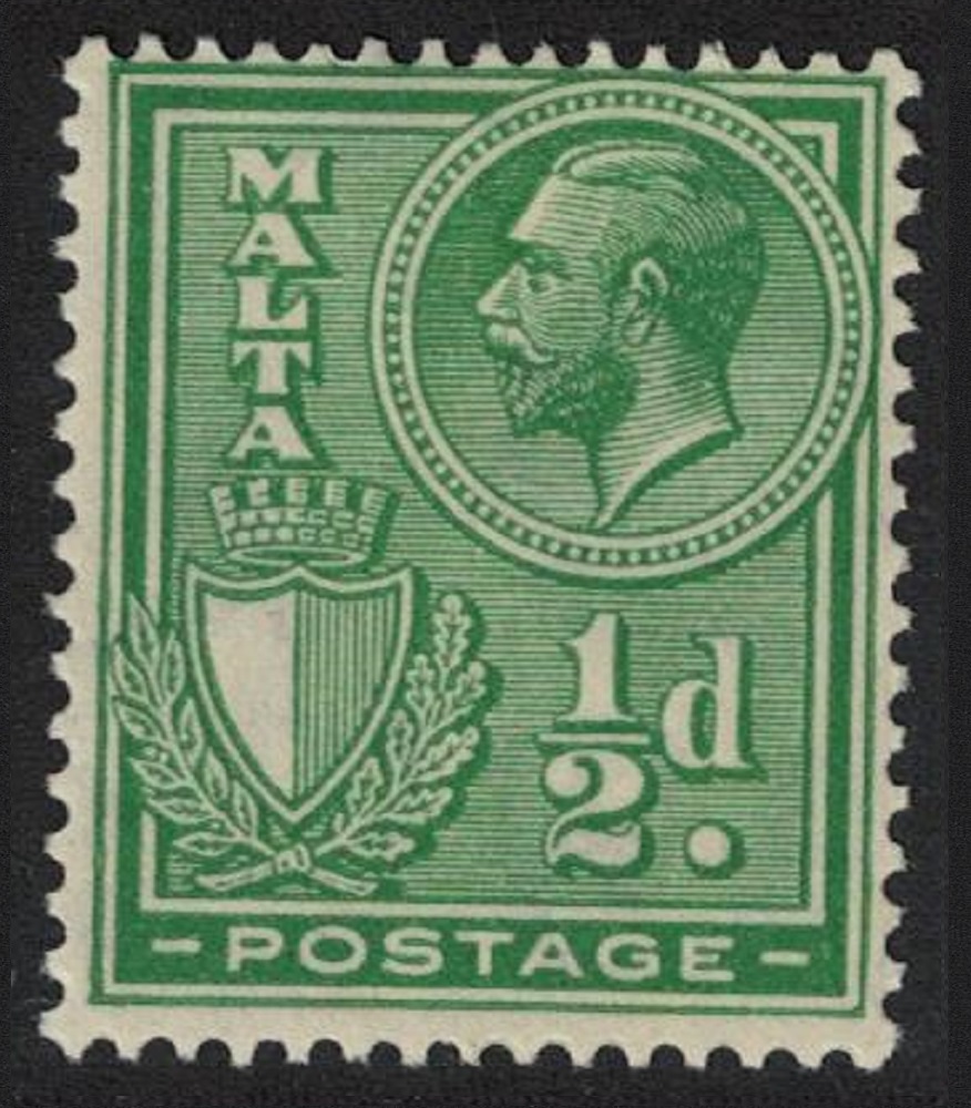 Malta George V ½d. - green 1926 MH SG#158