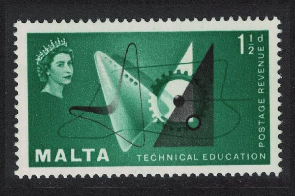 Malta Design Technical Education 1½d 1958 MH SG#286