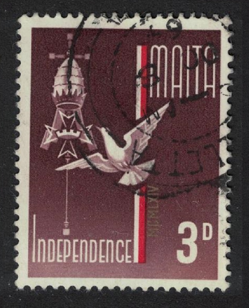 Malta Bird Independence 3d 1964 Canc SG#322