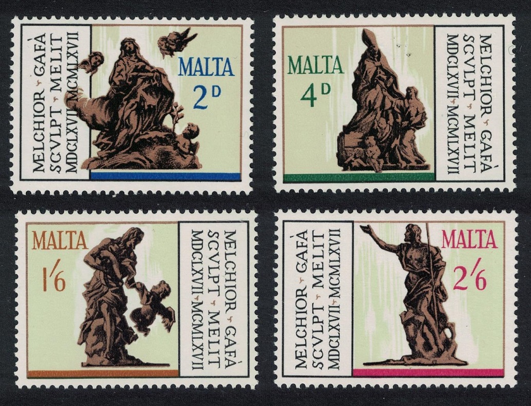 Malta Melchior Gafa sculptor 4v 1967 MNH SG#385-388 Sc#367-370