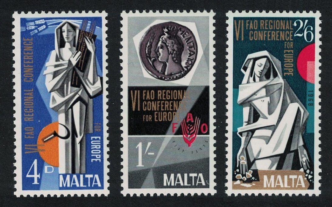 Malta Food and Agricultural Organisation 3v 1968 MNH SG#412-414