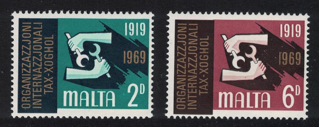 Malta International Labour Organisation 2v 1969 MNH SG#416-417