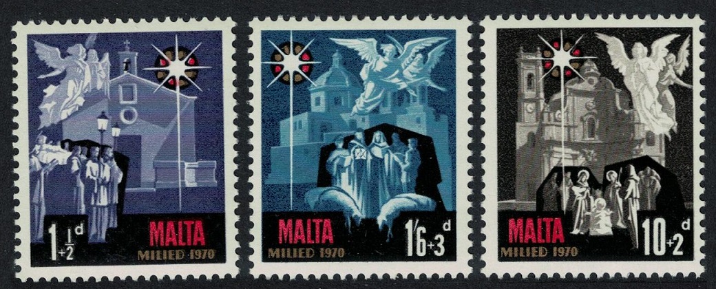 Malta Christmas 3v 1970 MNH SG#444-446 Sc#B4-B6