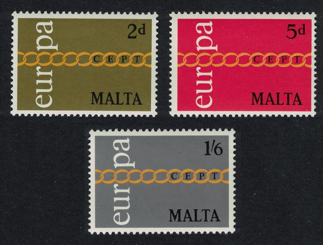 Malta Chain of Os Europa 3v 1971 MNH SG#449-451 Sc#425-427