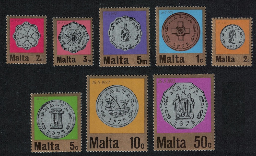 Malta Decimal Currency Coins 8v 1972 MNH SG#467-474