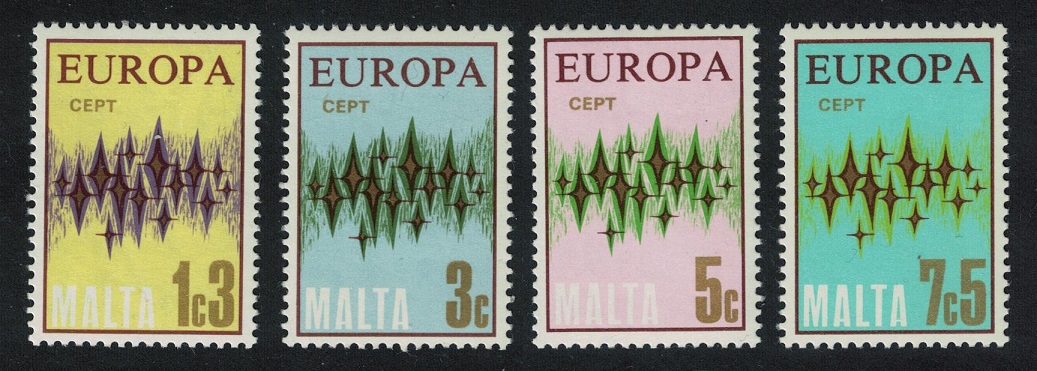 Malta Stars Europa 4v 1972 MNH SG#478-481 Sc#450-453