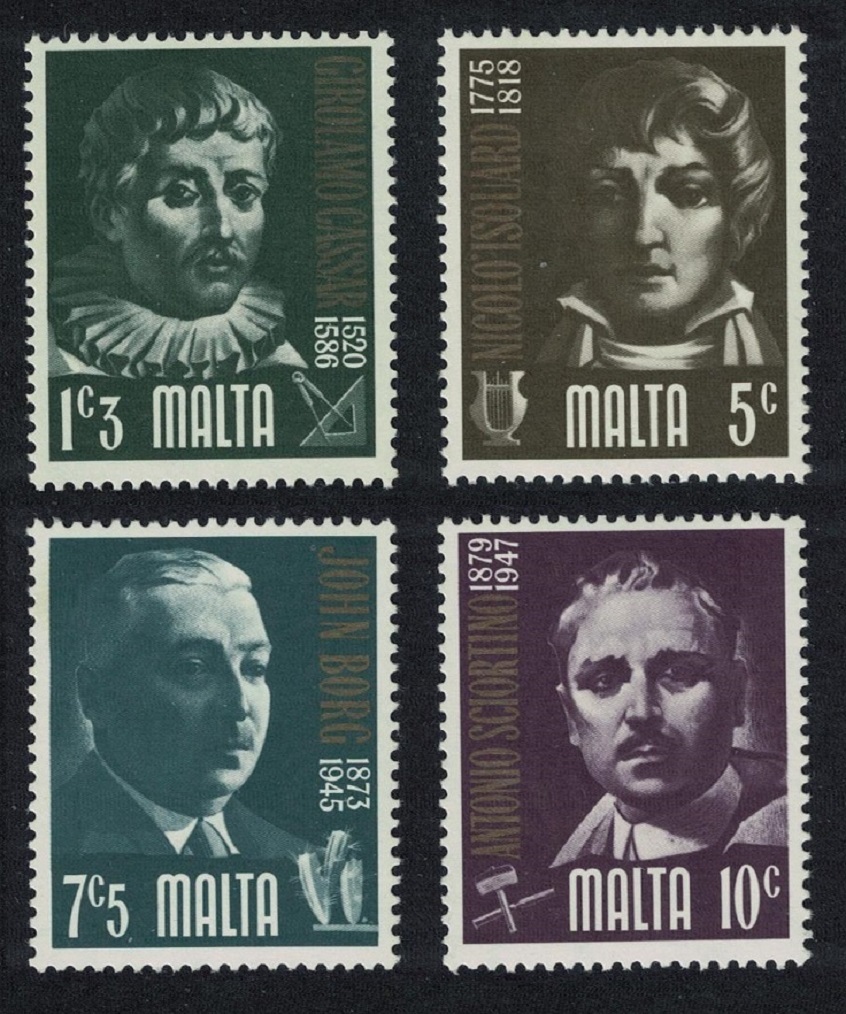 Malta Prominent Maltese 4v 1974 MNH SG#511=515 Sc#475=479