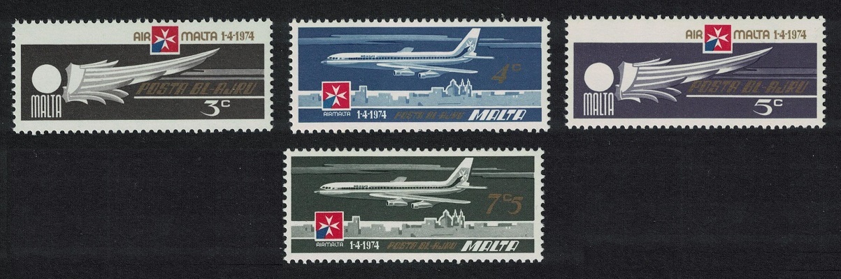 Malta Aircrafts Air Malta Boeing 720B 4v 1974 MNH SG#516=522