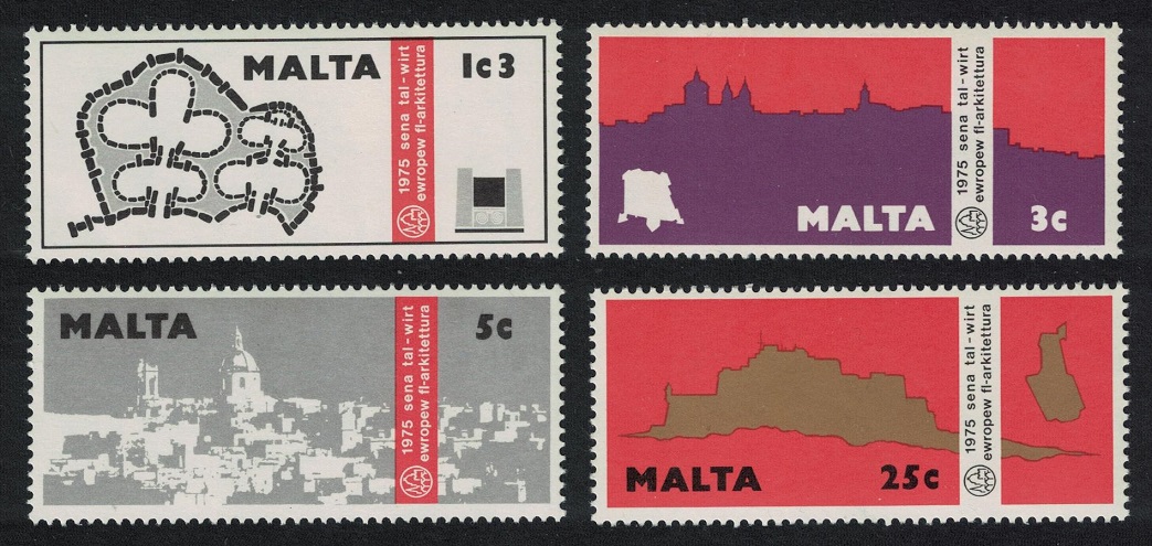 Malta European Architectural Heritage Year 4v 1975 MNH SG#545-548