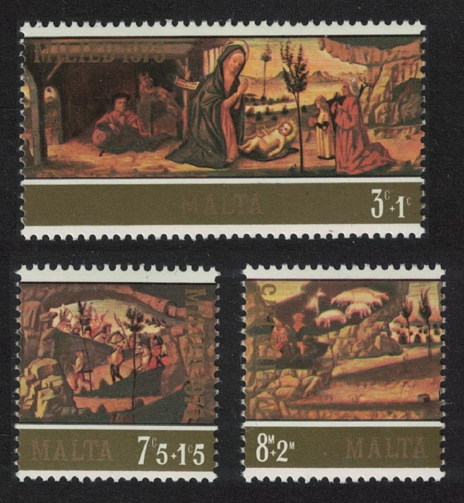 Malta Christmas 3v 1975 MNH SG#549-551 Sc#B20-B22