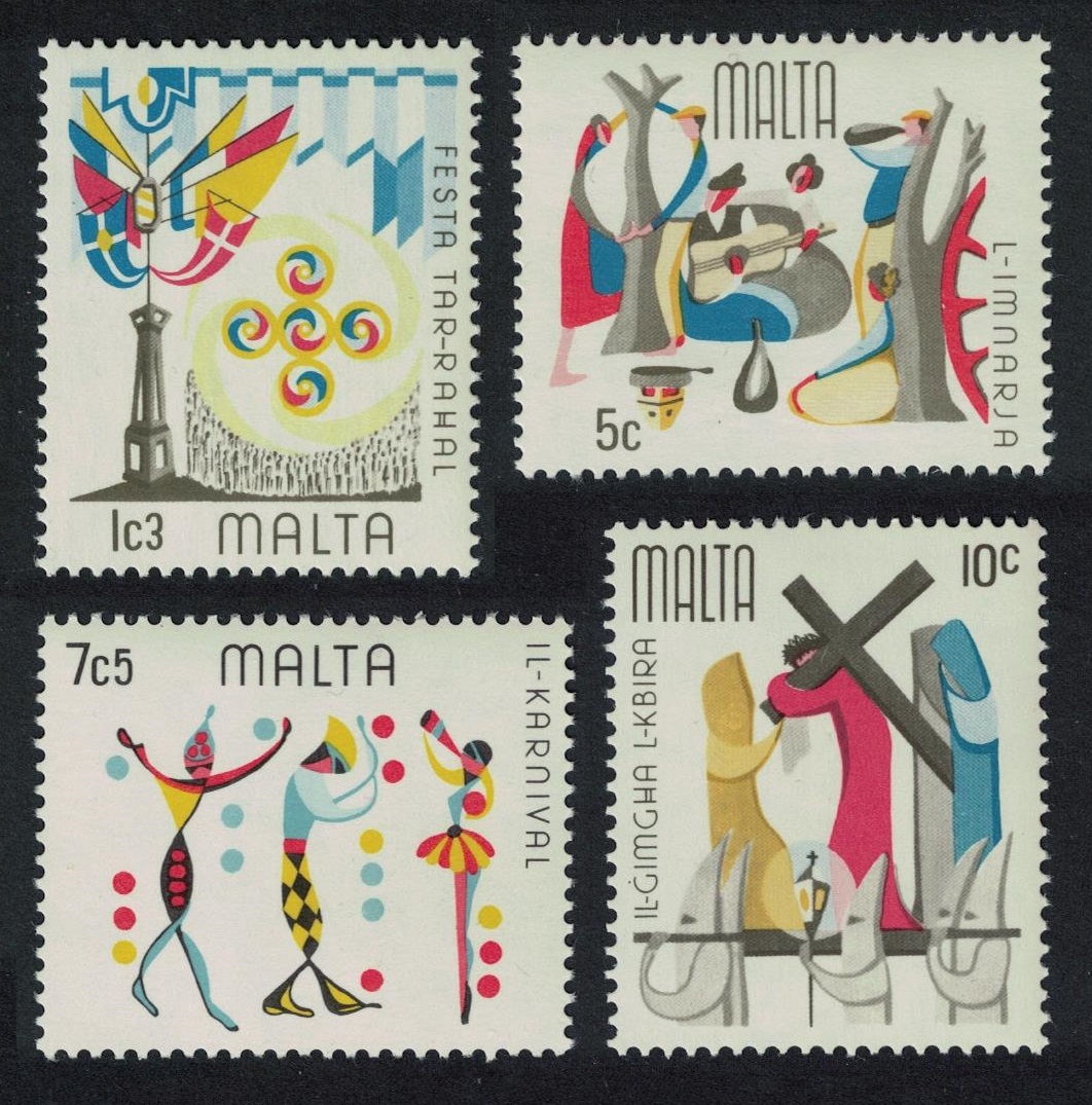 Malta Dance Music Maltese Folklore 4v 1976 MNH SG#555-558