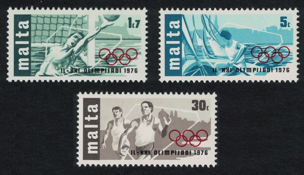 Malta Sailing Water Polo Olympic Games Montreal 3v 1976 MNH SG#559-561