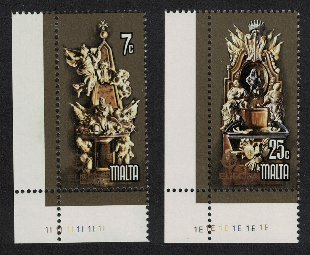 Malta Europa Monuments 2v Corners 1978 MNH SG#599-600