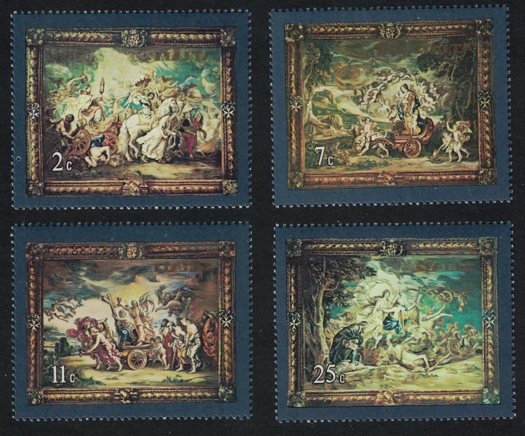 Malta Flemish Tapestries Paintings by Rubens 4v 1979 MNH SG#615-618