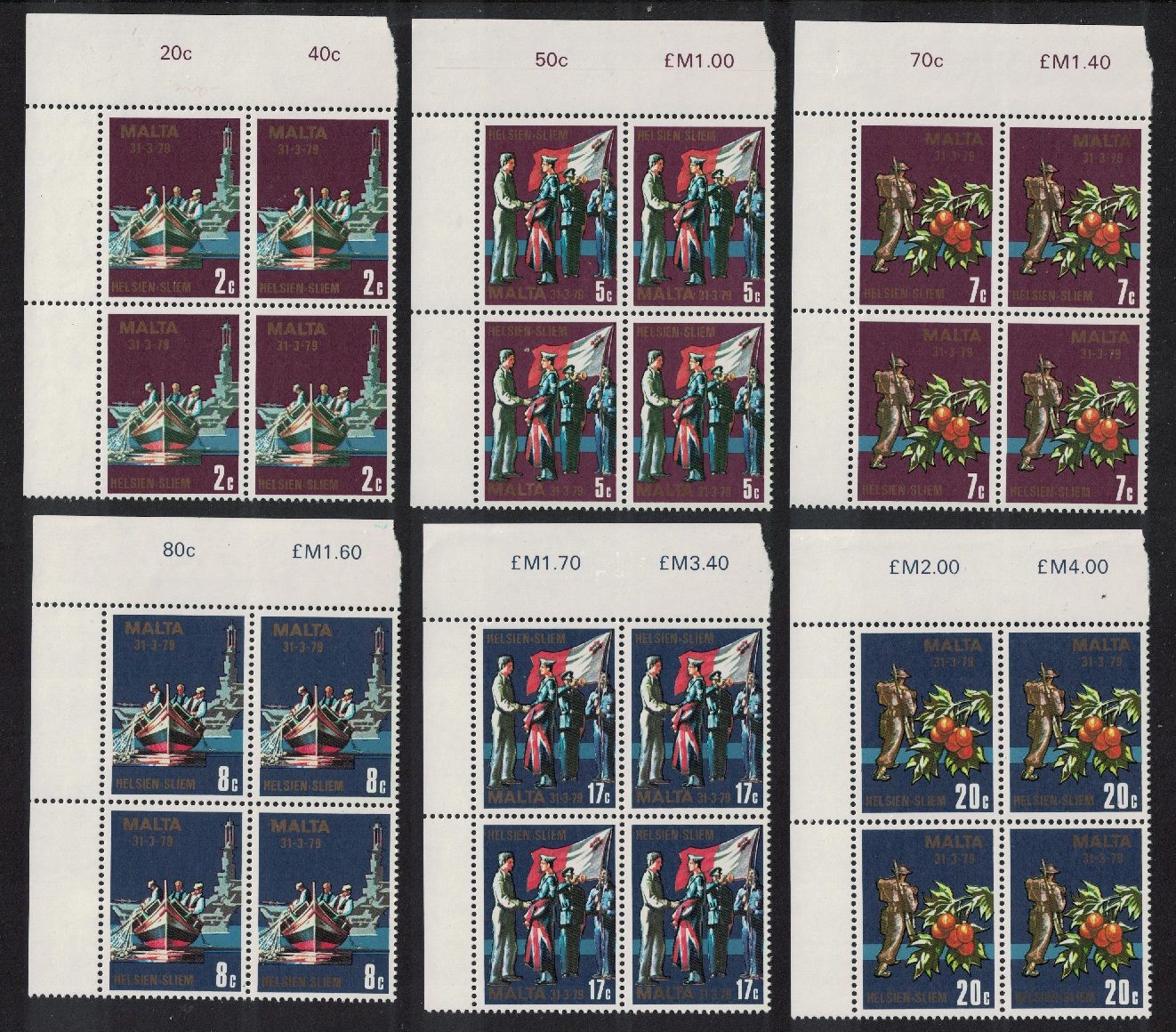 Malta End of Military Facilities Agreement 6v 1979 MNH SG#619-624