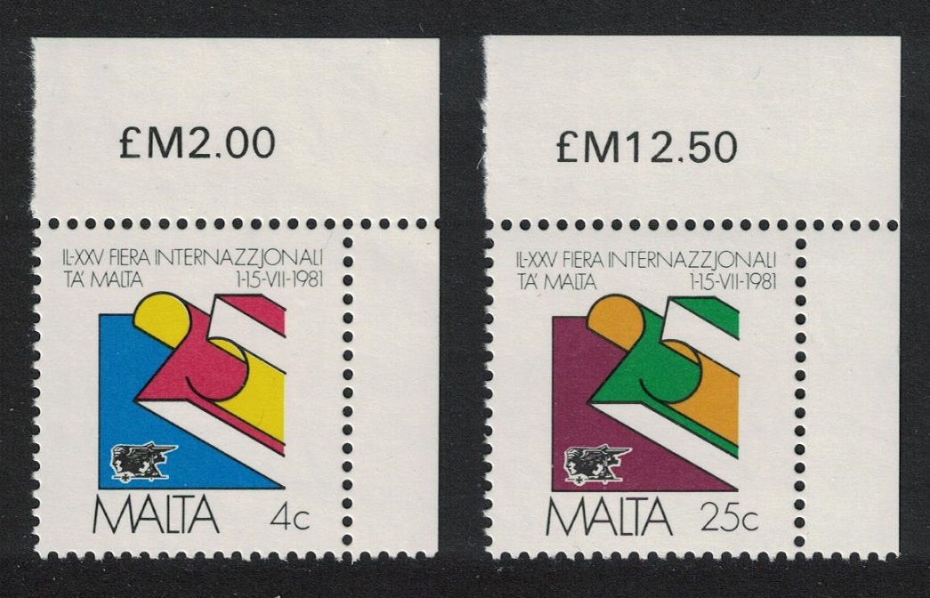 Malta Cattle 25th Maltese International Trade Fair 2v Corners 1981 MNH SG#661-662