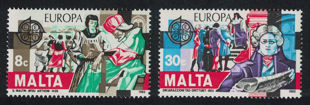 Malta Europa Historical Events 2v 1982 MNH SG#692-693