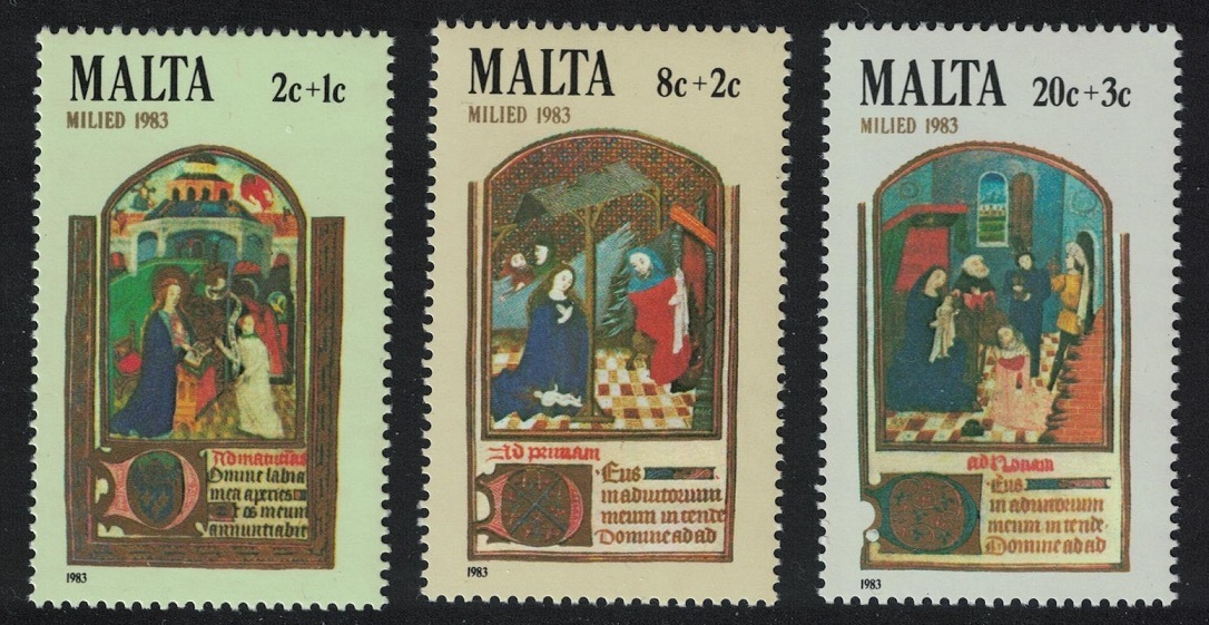 Malta Christmas 3v 1983 MNH SG#719-721 Sc#B48-B50