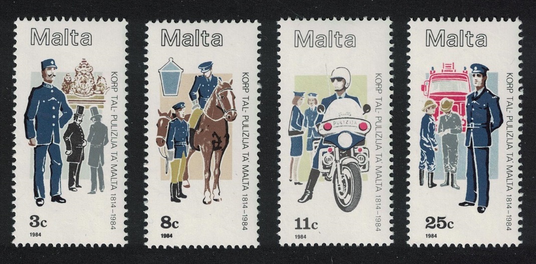 Malta Police Force 4v 1984 MNH SG#738-741