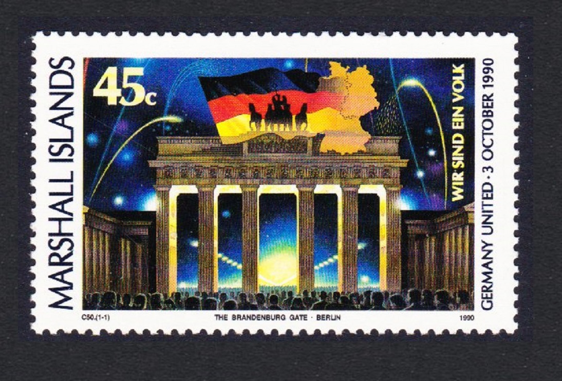 Marshall Islands Re-unification of Germany 1990 MNH SG#350 Sc#382