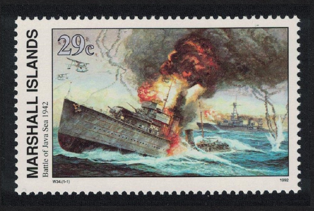 Marshall Islands Battle of the Java Sea 1942 WWII 1992 MNH SG#412