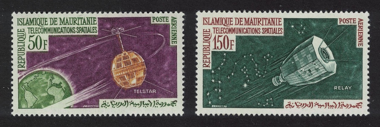 Mauritania Space Telecommunications 2v 1963 MNH SG#178+180 MI#217-218 Sc#C23-C24