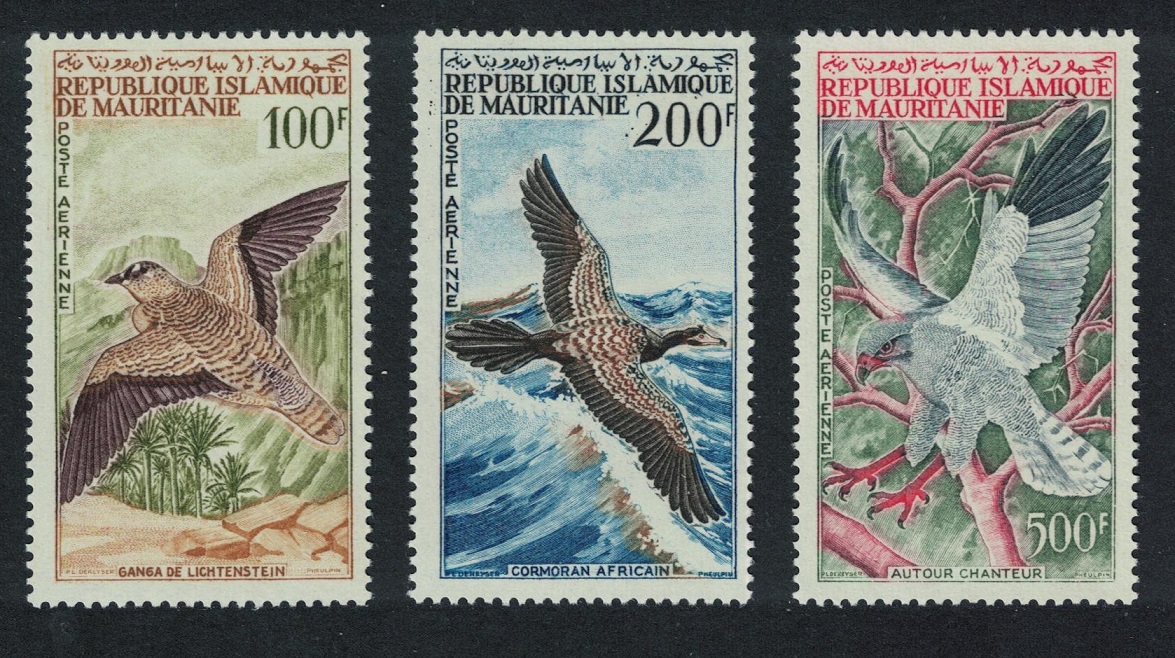 Mauritania Sandgrouse Cormorant Goshawk Birds 1964 MNH SG#185-187 MI#223-225 Sc#C29-C31