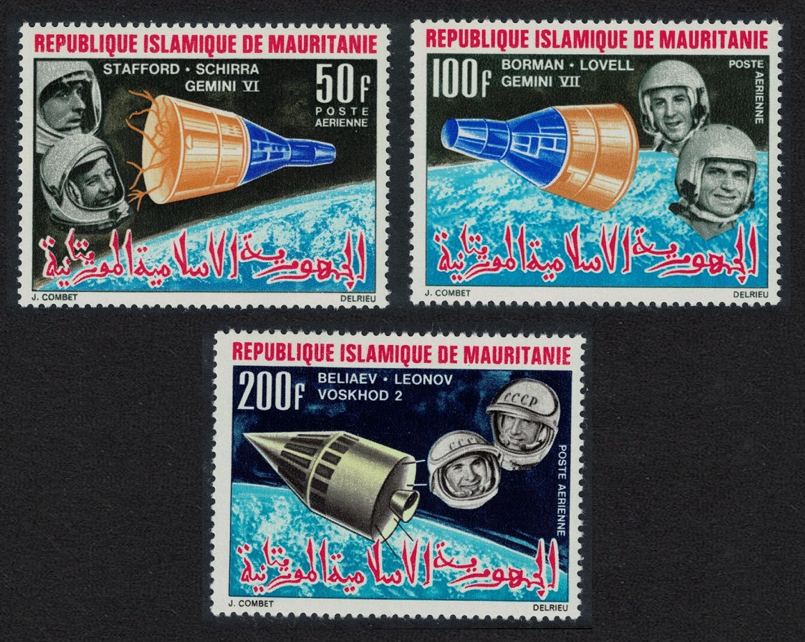 Mauritania Space Flights 3v 1966 MNH SG#231-233 MI#270-272 Sc#C48-C50