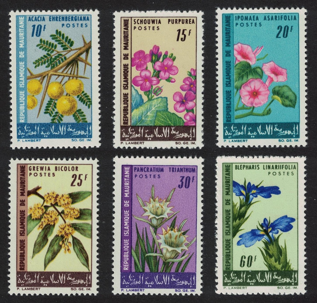 Mauritania Flowers 1966 MNH SG#243-248 MI#282-287