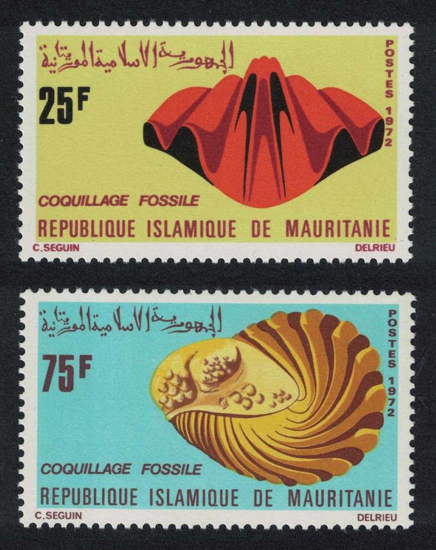 Mauritania Fossil Shells 2v 1972 MNH SG#409-410