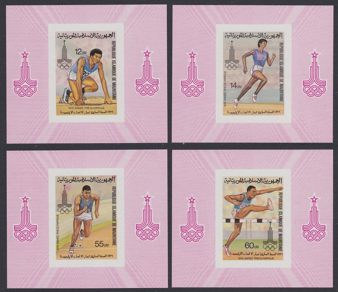 Mauritania Olympic Games Moscow 4v De-Luxes 1979 MNH SG#630-633 MI#652-655 Sc#427-430