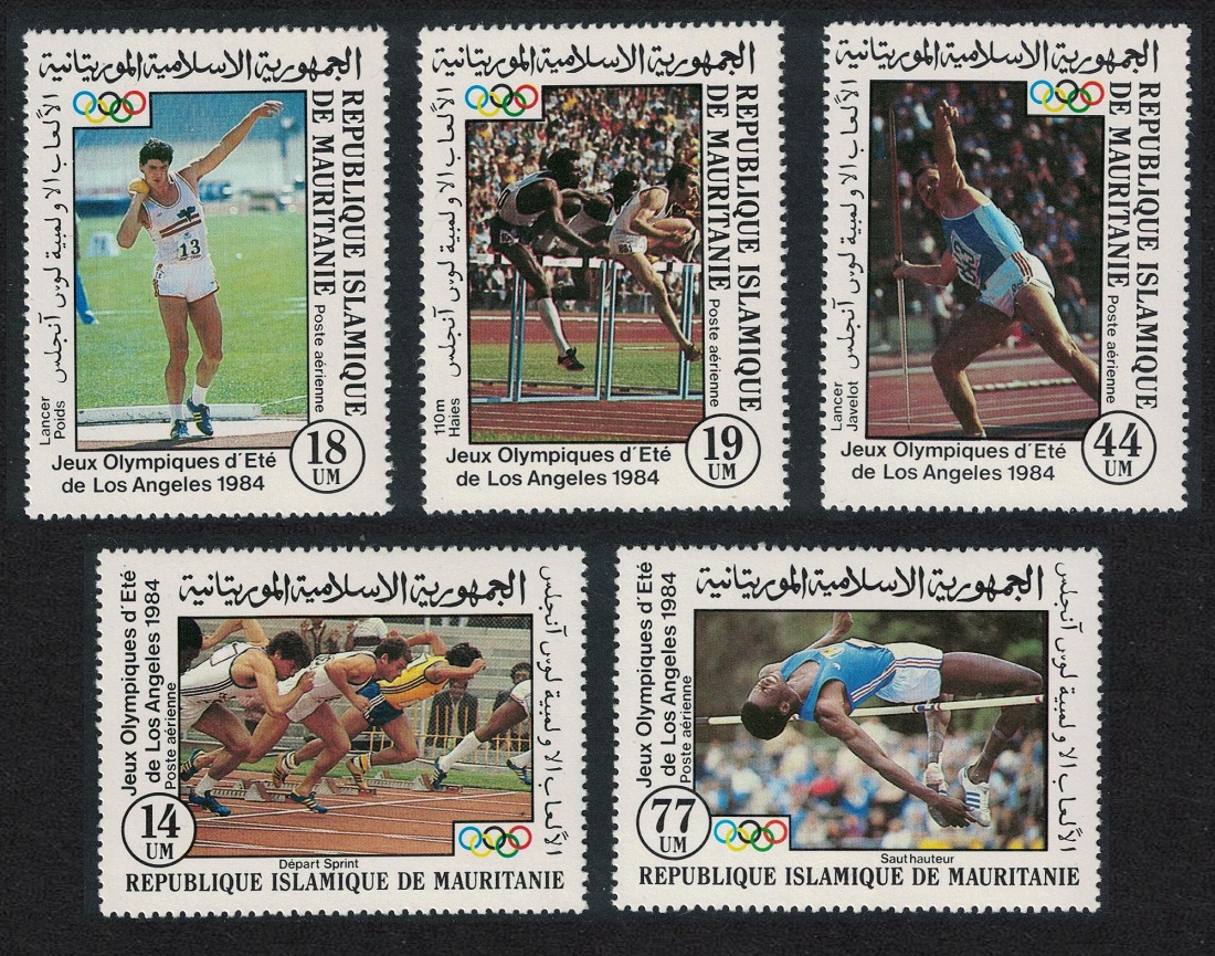 Mauritania Summer Olympic Games Los Angeles 5v 1984 MNH SG#796-800 MI#821-825