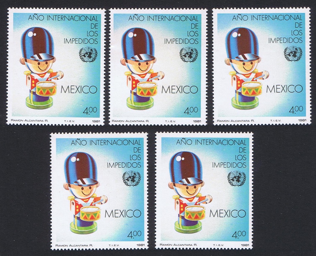 Mexico International Year of Disabled People * 5 WHOLESALE 1981 MNH SG#1596 Sc#1239