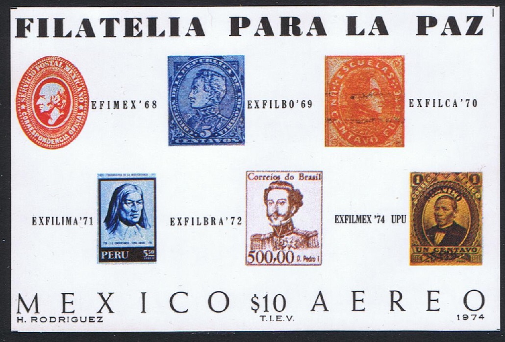 Mexico &#39;Exfilmex 74&#39; Stamp Exhibition MS 1974 MNH SG#MS1317 Sc#C434