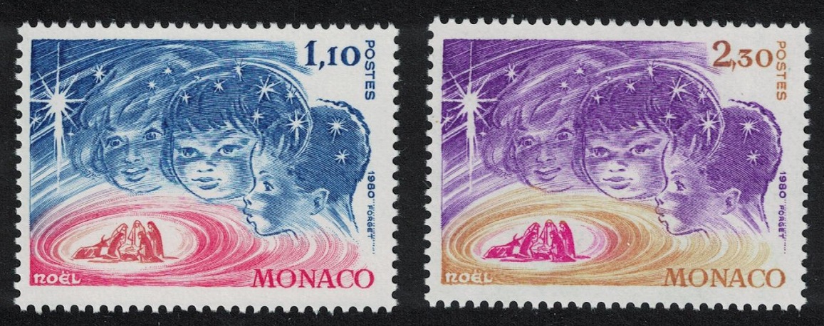 Monaco Christmas 2v 1980 MNH SG#1464-1465