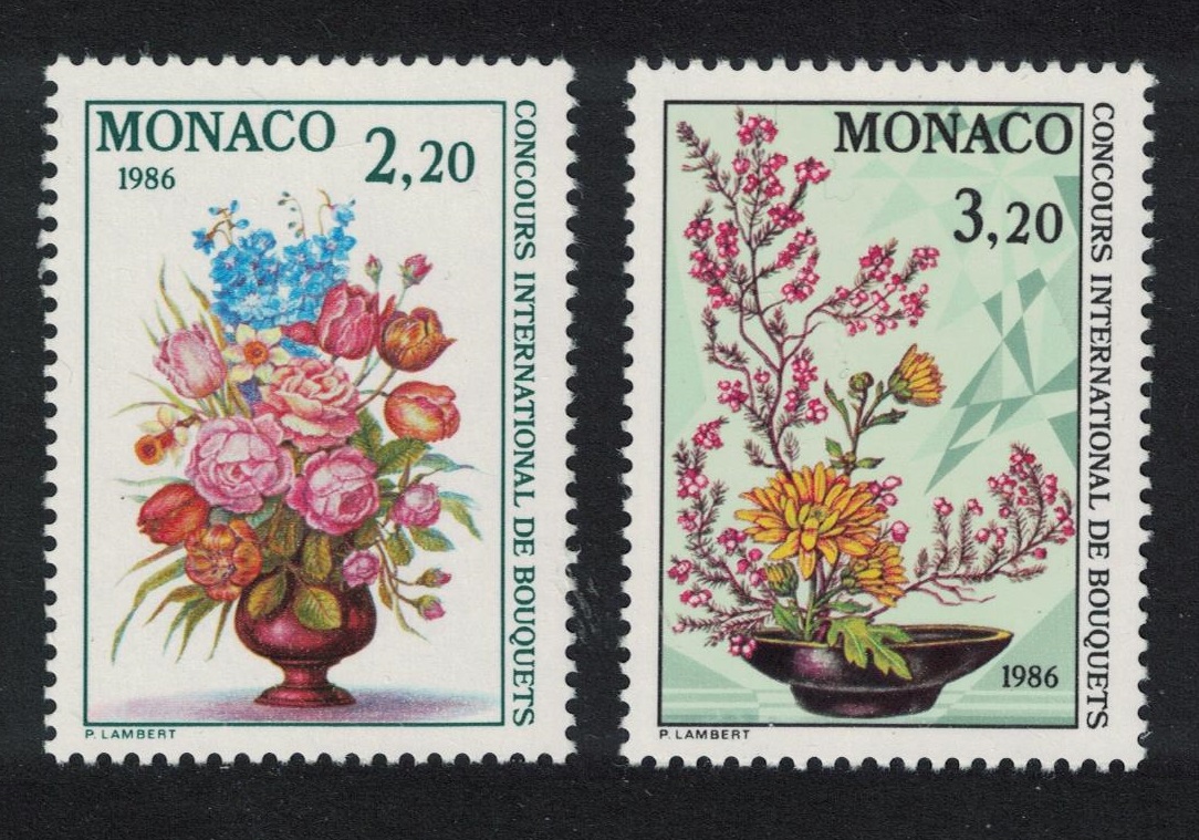 Monaco Monte Carlo Flower Show 1986 2v 1985 MNH SG#1754-1755 MI#1718-1719