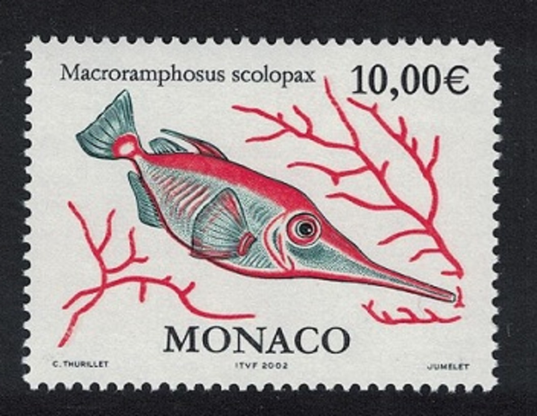 Monaco Fish Common Snipefish &#39;Macroramphosus scolopax&#39; 2002 MNH SG#2534 MI#2582