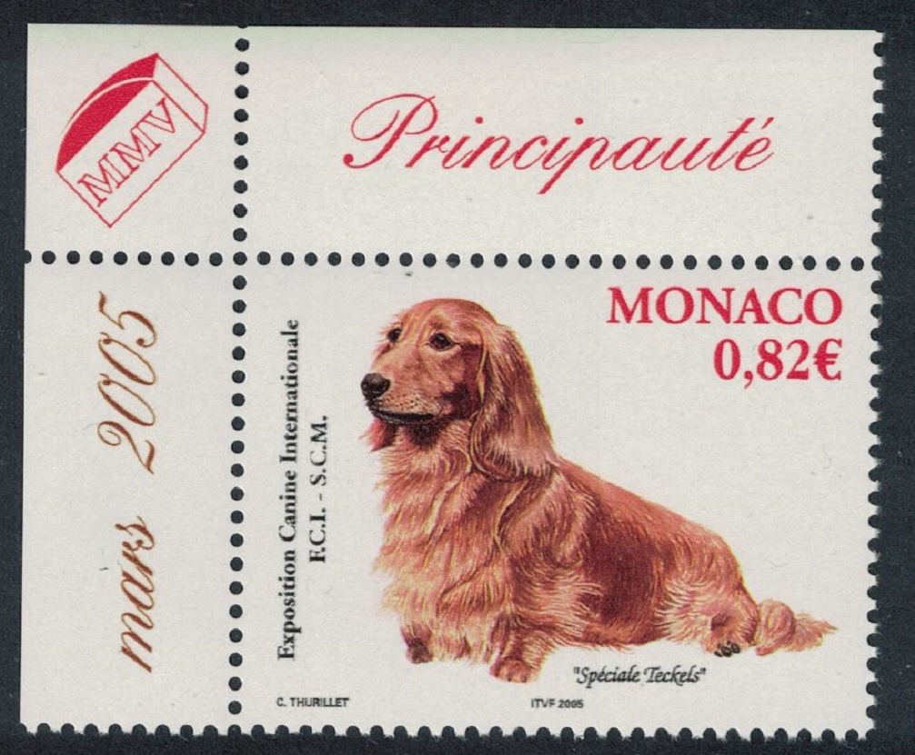 Monaco Dachshund International Dog Show Monte Carlo Corner 2005 MNH SG#2698