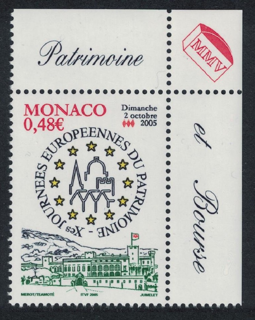 Monaco 10th Journee du Patrimoine Culture Day Corner 2005 MNH SG#2717 MI#2760