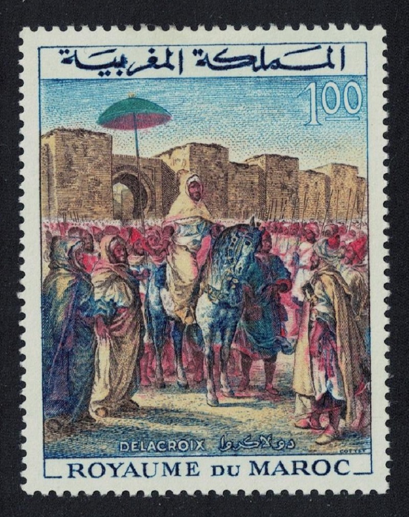 Morocco &#39;Moulay Abd-er-Rahman&#39; Painting by Delacroix 1964 MNH SG#147