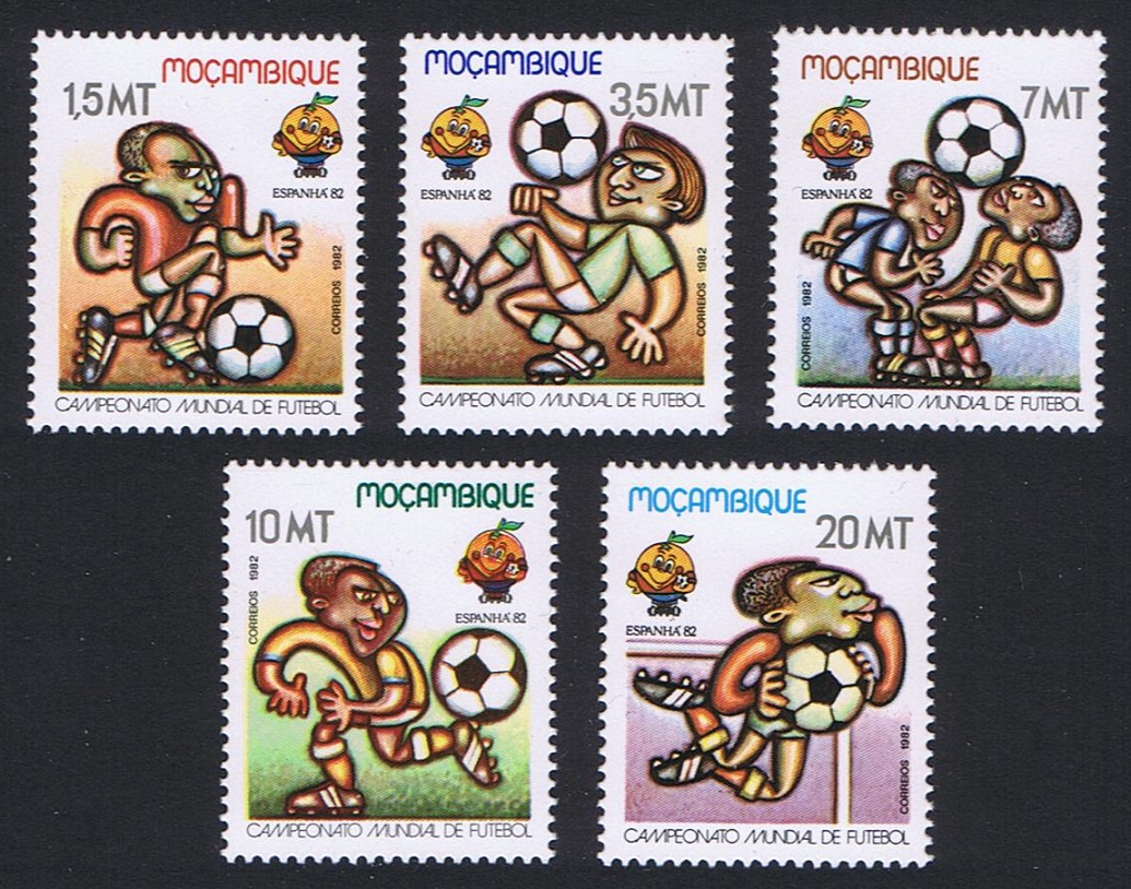 Mozambique World Cup Football Championship 5v 1982 MNH SG#946-950 MI#884-888 Sc#813-817