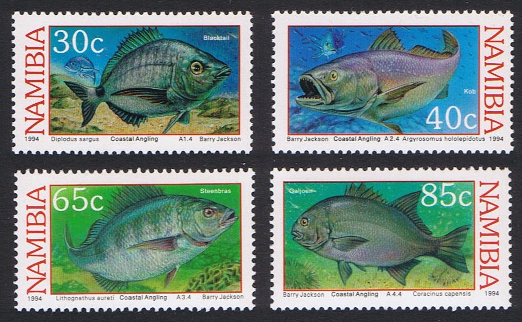 Namibia Coastal Angling Fish 4v 1994 MNH SG#636-639 Sc#755-758