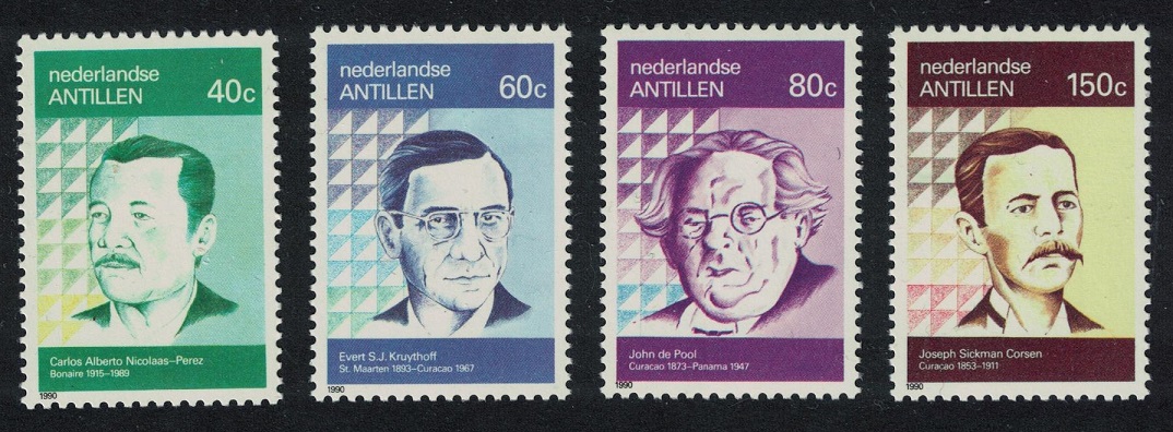 Netherlands Antilles Meritorious Antilleans 4v 1990 MNH SG#1013-1016