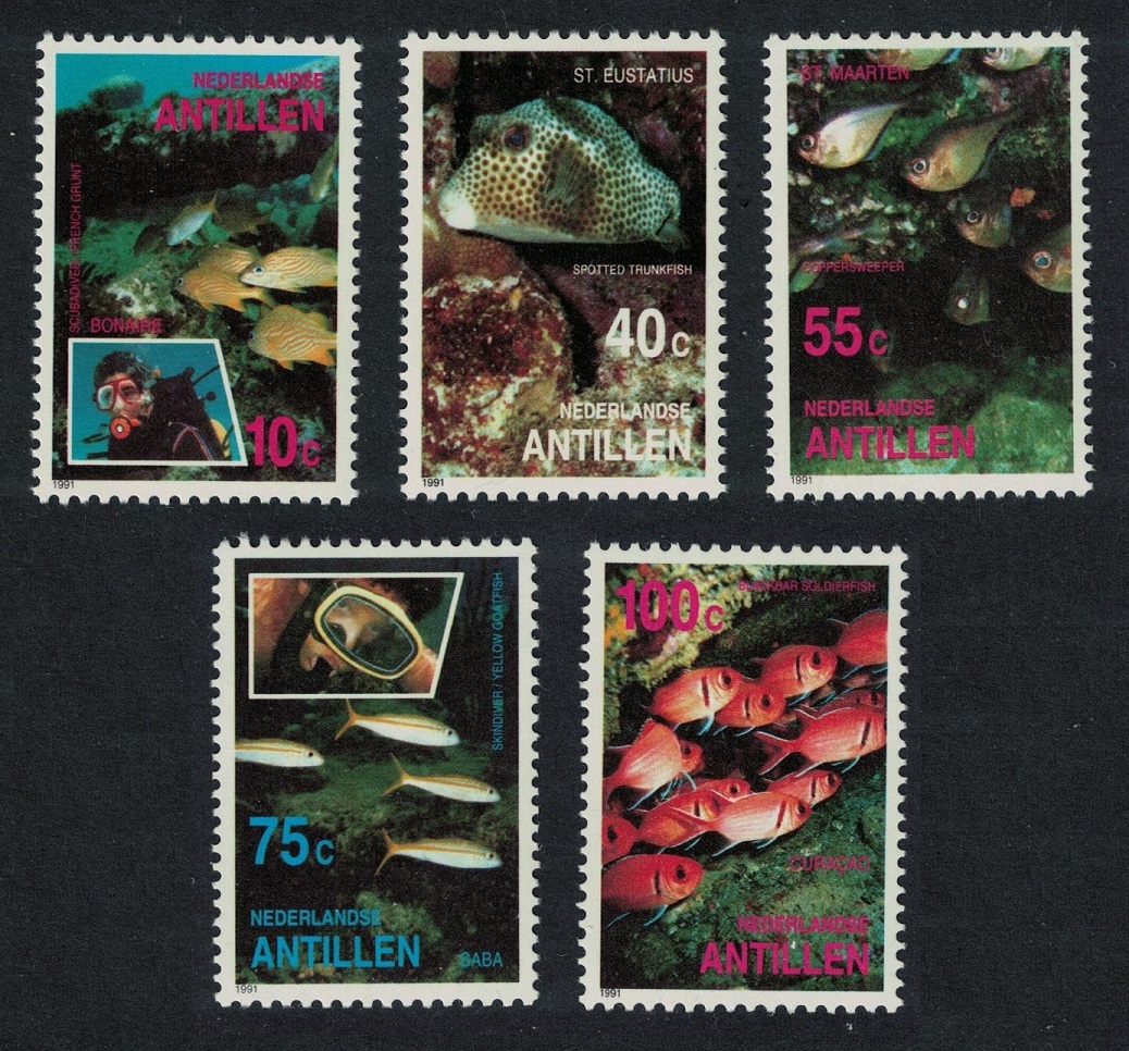 Netherlands Antilles Fish 5v 1991 MNH SG#1032-1036