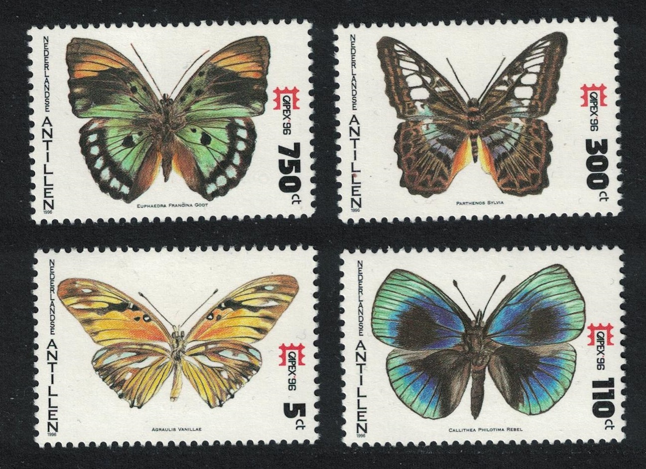 Netherlands Antilles Butterflies 4v 1996 MNH SG#1188-1191