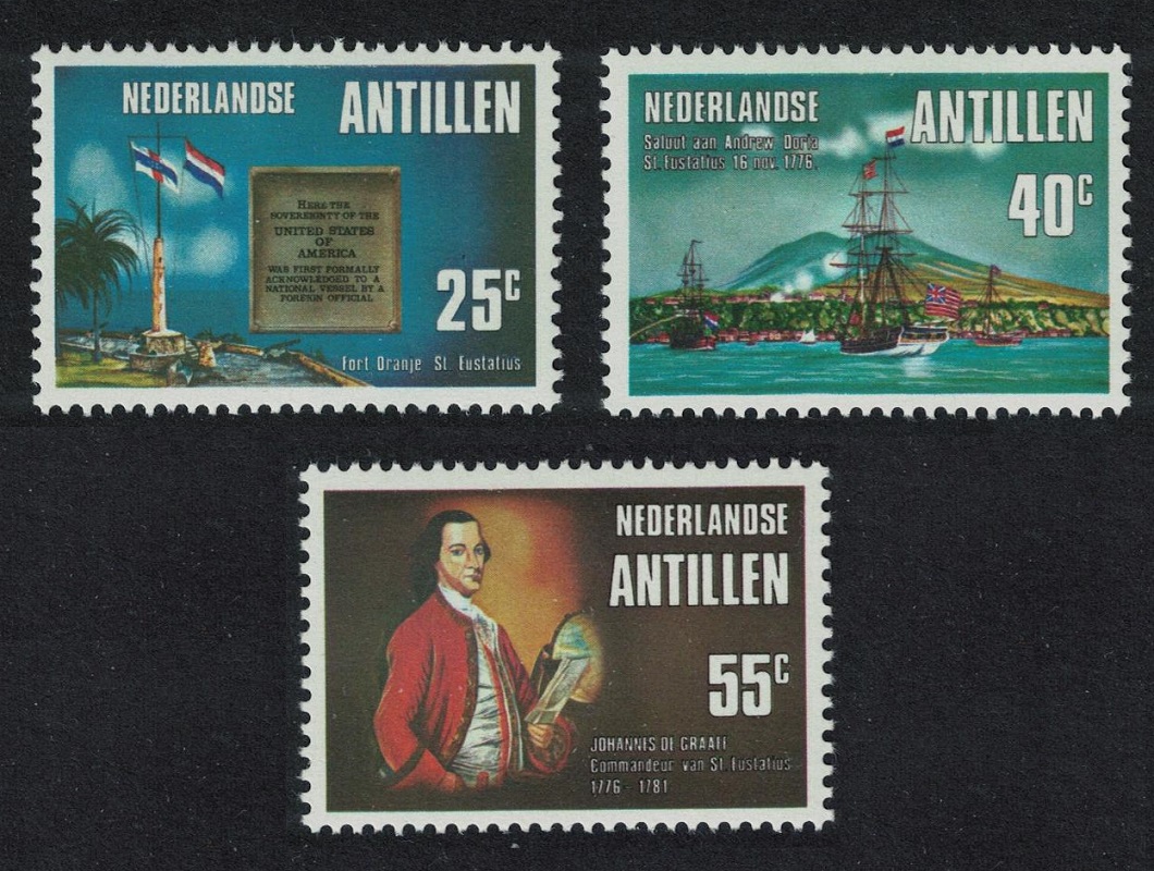 Netherlands Antilles American Revolution 3v 1976 MNH SG#625-627