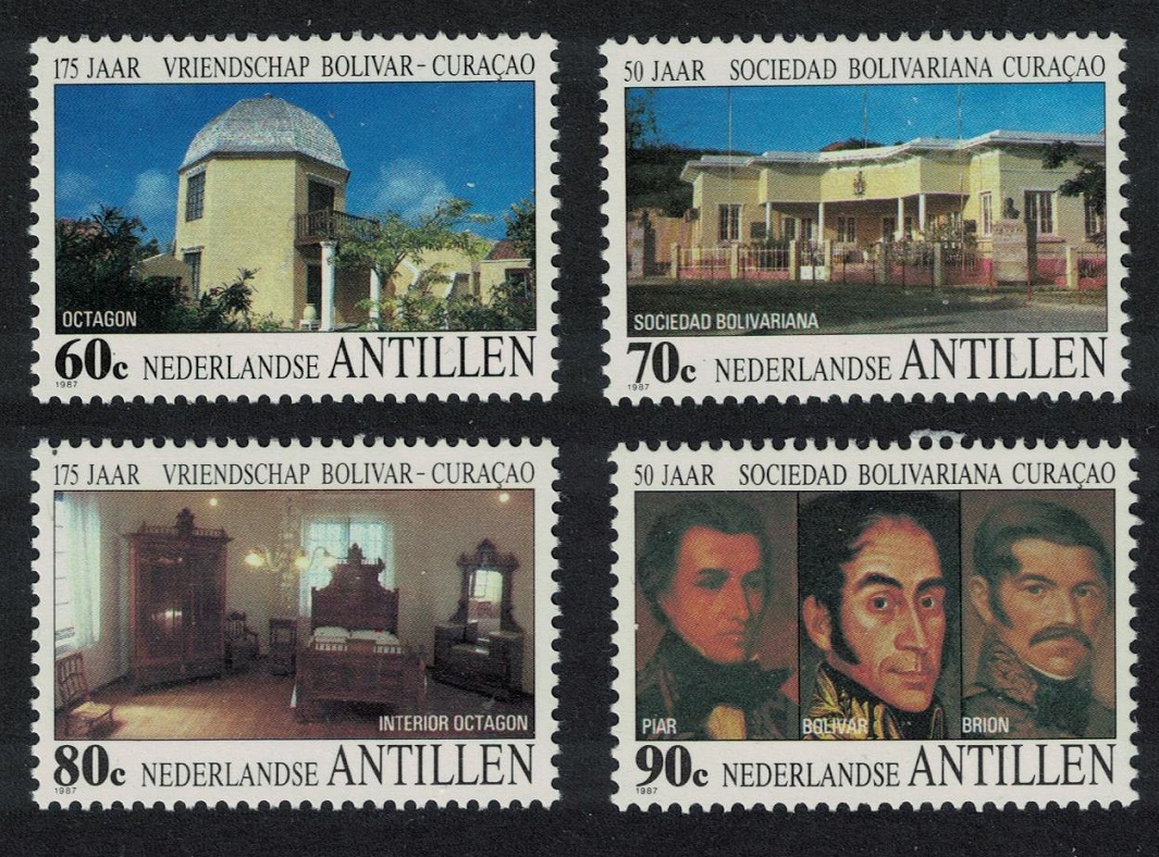 Netherlands Antilles Simon Bolivar&#39;s Exile on Curacao 4v 1987 MNH SG#941-944