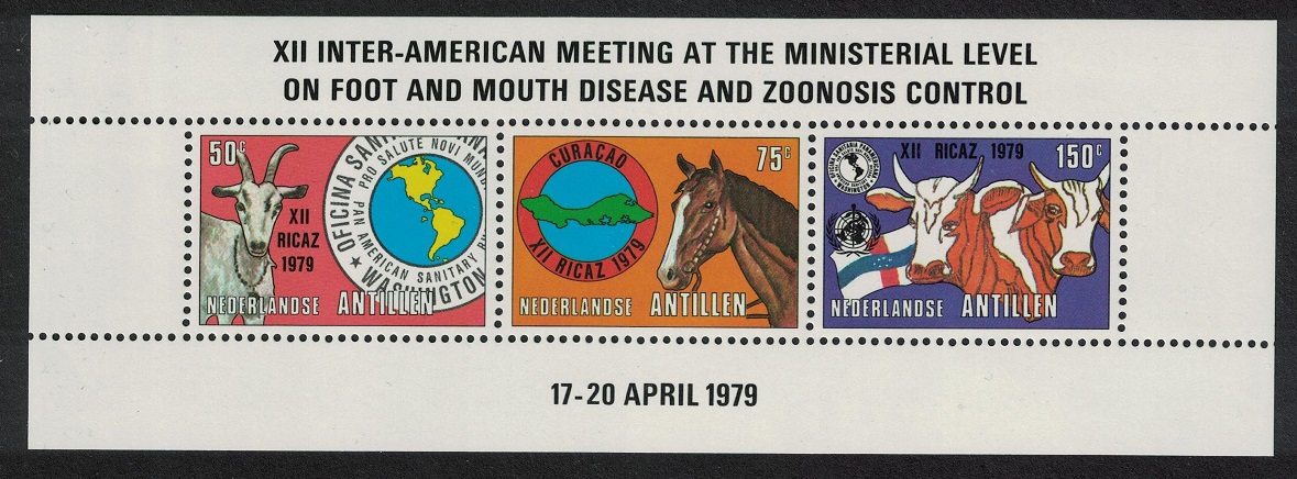 Netherlands Antilles Goat Cattle Horse MS 1979 MNH SG#MS693