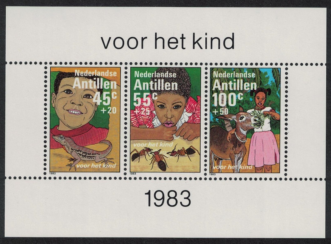 Netherlands Antilles Lizard Ants Donkey MS 1983 MNH SG#MS819