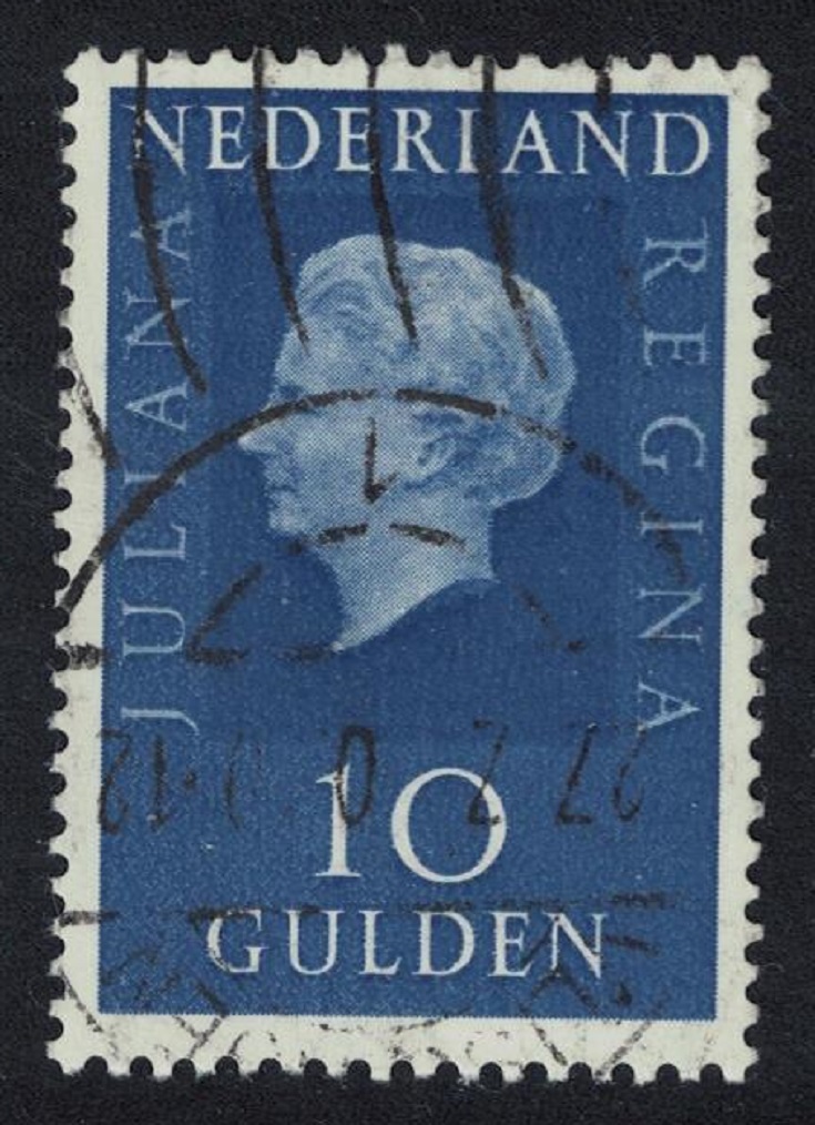 Netherlands Queen Juliana 10 Gulden Key Value 1970 Canc SG#1084 MI#945